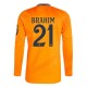 Real Madrid Brahim 21 Bortedrakt 2024-2025 L/S Fotballdrakter
