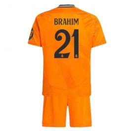 Real Madrid Brahim 21 Bortedrakt Barn 2024-2025 Fotballdrakter