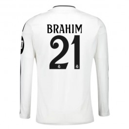 Real Madrid Brahim 21 Hjemmedrakt 2024-2025 L/S Fotballdrakter