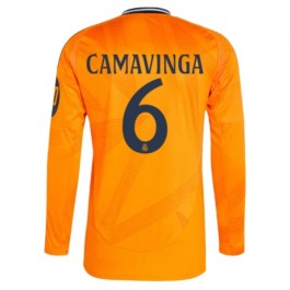 Real Madrid Camavinga 6 Bortedrakt 2024-2025 L/S Fotballdrakter