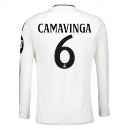 Real Madrid Camavinga 6 Hjemmedrakt 2024-2025 L/S Fotballdrakter