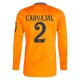 Real Madrid Carvajal 2 Bortedrakt 2024-2025 L/S Fotballdrakter