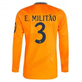 Real Madrid E.Militao 3 Bortedrakt 2024-2025 L/S Fotballdrakter