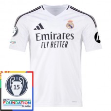 Real Madrid Hjemmedrakt 15th Champions League With Patch 2024-2025 Fotballdrakter