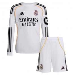 Real Madrid Hjemmedrakt Barn 2025-2026 L/S Fotballdrakter