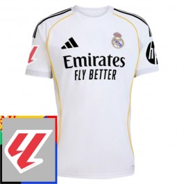 Real Madrid Hjemmedrakt La Liga Patch 2025-2026 Fotballdrakter