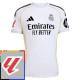 Real Madrid Hjemmedrakt La Liga Patch 2025-2026 Fotballdrakter