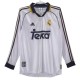 Real Madrid Hjemmedrakt Retro 1998-2000 L/S Fotballdrakter