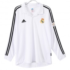Real Madrid Hjemmedrakt Retro 2002-2003 L/S Fotballdrakter