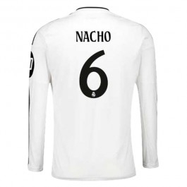 Real Madrid Nacho 6 Hjemmedrakt 2024-2025 L/S Fotballdrakter