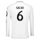 Real Madrid Nacho 6 Hjemmedrakt 2024-2025 L/S Fotballdrakter