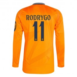 Real Madrid Rodrygo 11 Bortedrakt 2024-2025 L/S Fotballdrakter