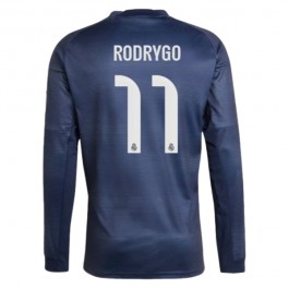Real Madrid Rodrygo 11 Bortedrakt 2025-2026 L/S Fotballdrakter