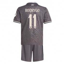 Real Madrid Rodrygo 11 Tredjedrakt Barn 2024-2025 Fotballdrakter