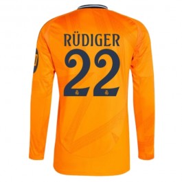 Real Madrid Rüdiger 22 Bortedrakt 2024-2025 L/S Fotballdrakter