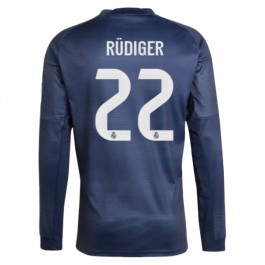 Real Madrid Rüdiger 22 Bortedrakt 2025-2026 L/S Fotballdrakter