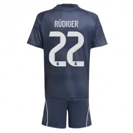 Real Madrid Rüdiger 22 Bortedrakt Barn 2025-2026 Fotballdrakter