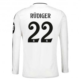 Real Madrid Rüdiger 22 Hjemmedrakt 2024-2025 L/S Fotballdrakter