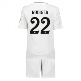 Real Madrid Rüdiger 22 Hjemmedrakt Barn 2024-2025 Fotballdrakter