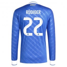 Real Madrid Rüdiger 22 Tredjedrakt 2025-2026 L/S Fotballdrakter