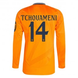 Real Madrid Tchouaméni 14 Bortedrakt 2024-2025 L/S Fotballdrakter