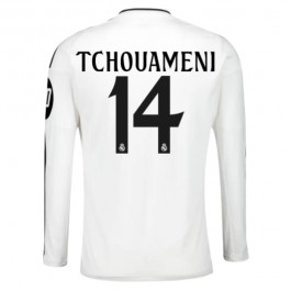 Real Madrid Tchouaméni 14 Hjemmedrakt 2024-2025 L/S Fotballdrakter