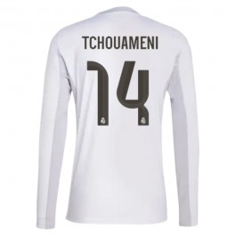 Real Madrid Tchouaméni 14 Hjemmedrakt 2025-2026 L/S Fotballdrakter