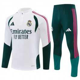 Real Madrid Tracksuit Barn 2026-27 - 1-4 Zip Hvit