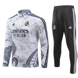 Real Madrid Treningsdresser 2023-24 - 1-4 Zip Hvit