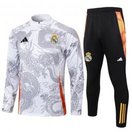 Real Madrid Treningsdresser 2024-25 - 1-4 Zip Dragon Hvit