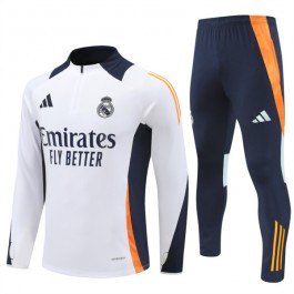 Real Madrid Treningsdresser 2024-25 - 1-4 Zip Hvit