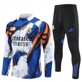 Real Madrid Treningsdresser 2025-26 - 1-4 Zip Blå