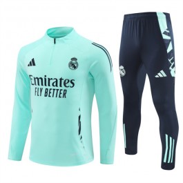Real Madrid Treningsdresser Barn 2024-25 - 1-4 Zip Blå