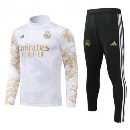 Real Madrid Treningsdresser Barn 2024-25 - 1-4 Zip Dragon Gold