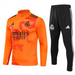 Real Madrid Treningsdresser Barn 2024-25 - 1-4 Zip Dragon Orange