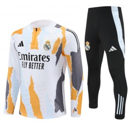Real Madrid Treningsdresser Barn 2024-25 - 1-4 Zip Gul