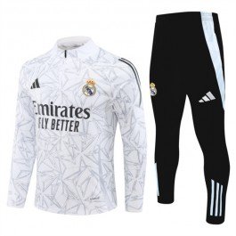 Real Madrid Treningsdresser Barn 2024-25 - 1-4 Zip Hvit