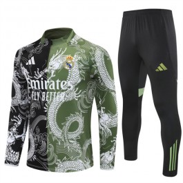 Real Madrid Treningsdresser Barn 2025-26 - 1-4 Zip Grønn
