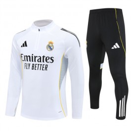 Real Madrid Treningsdresser Barn 2025-26 - 1-4 Zip Hvit