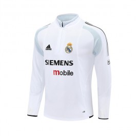 Real Madrid Treningsgenser 2004-05 - 1-4 Zip Retro Hvit