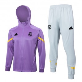 Real Madrid Treningsjakke Dresser 2024-25 - Hette Purple