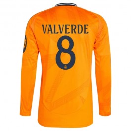 Real Madrid Valverde 8 Bortedrakt 2024-2025 L/S Fotballdrakter