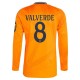 Real Madrid Valverde 8 Bortedrakt 2024-2025 L/S Fotballdrakter