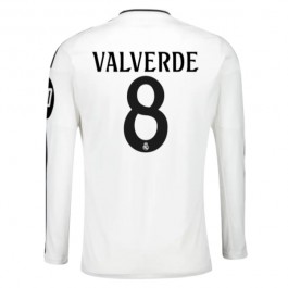 Real Madrid Valverde 8 Hjemmedrakt 2024-2025 L/S Fotballdrakter