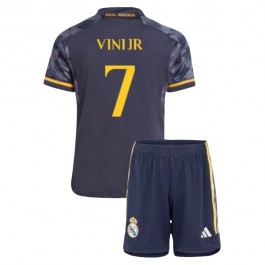Real Madrid Vini Jr. 7 Bortedrakt Barn 2023-2024 Fotballdrakter
