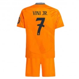 Real Madrid Vini Jr. 7 Bortedrakt Barn 2024-2025 Fotballdrakter