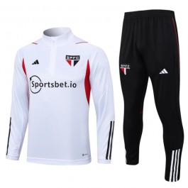 São Paulo FC Treningsdresser 2023-24 - 1-4 Zip Hvit
