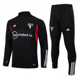 São Paulo FC Treningsdresser 2023-24 - 1-4 Zip Svart