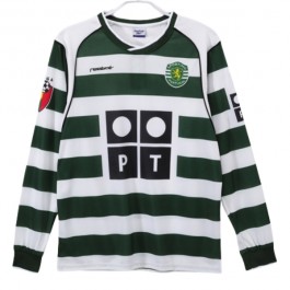 Sporting CP Hjemmedrakt Retro 2001-2003 L/S Fotballdrakter