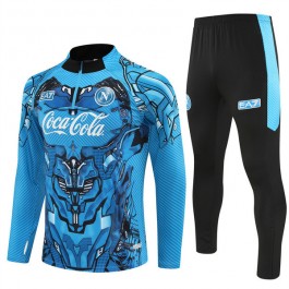 SSC Napoli Treningsdress 2025-26 - 1-4 Zip Blå
